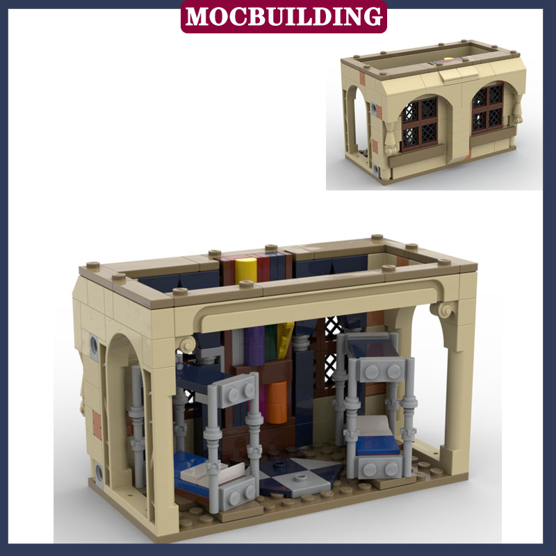 Office Dorm Modular Castle - House Kitchen Library Model Building ...