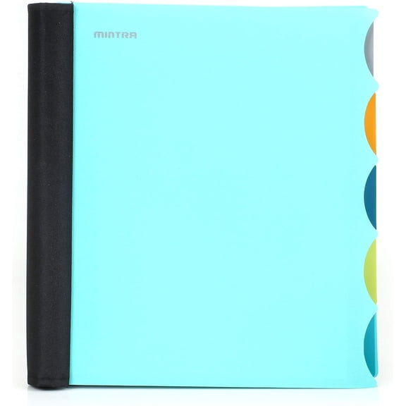 Office Durable PREMIUM Spiral Notebook, ((Teal, 5 Subject, 8.5in x 11in)), Fabric Covered Coils, No Snags, Removable Adjustable Pocket Dividers, Ruler, Organization, Customizable