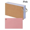 thumbnail image 1 of Office Durable With Cover Study Horizontal Line Double-sided Binder Memo Book Revision Cards Loose-Leaf Index Cards Flash Cards PINK, 1 of 8