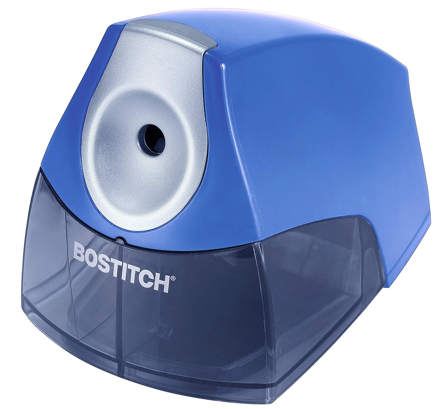 Office Electric Pencil Sharpener for Classroom & Desk Use, Heavy-Duty Stall-Free Motor, High-Capacity Shavings Tray, Dark Blue