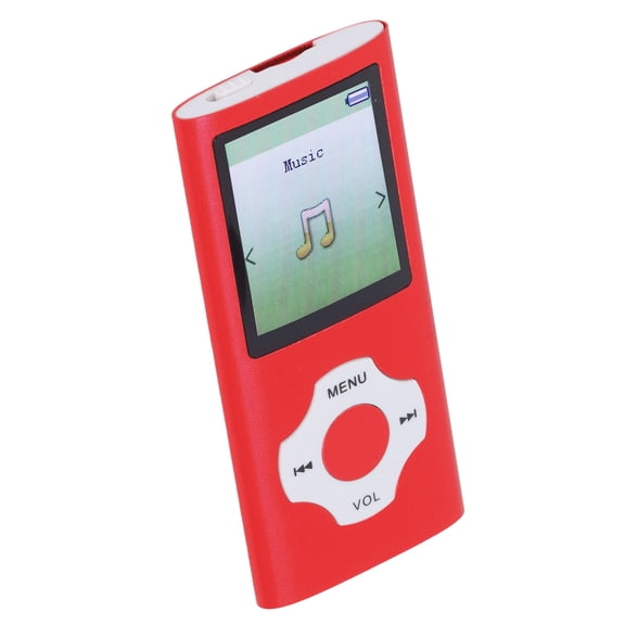 Office Electronics MP3 MP4 Player, 1.8in Color Screen Bluetooth 5.0 Portable Video Music Player for Sports Red