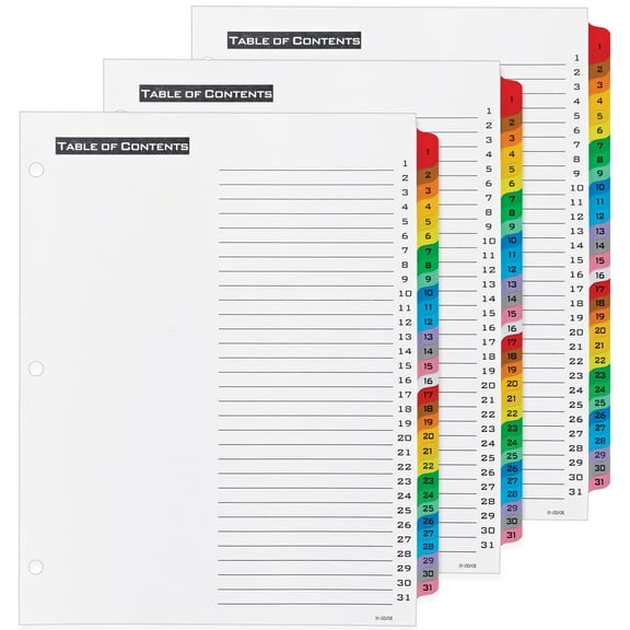 Office Essentials 31 Tab Table 'n Tabs Dividers (21892)