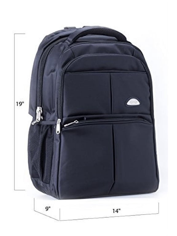 Black Laptop Computer Backpack, Multi-functional bag-Lightweight Backpack, Convertible Accessory Messenger Bag/Ergonomic Straps