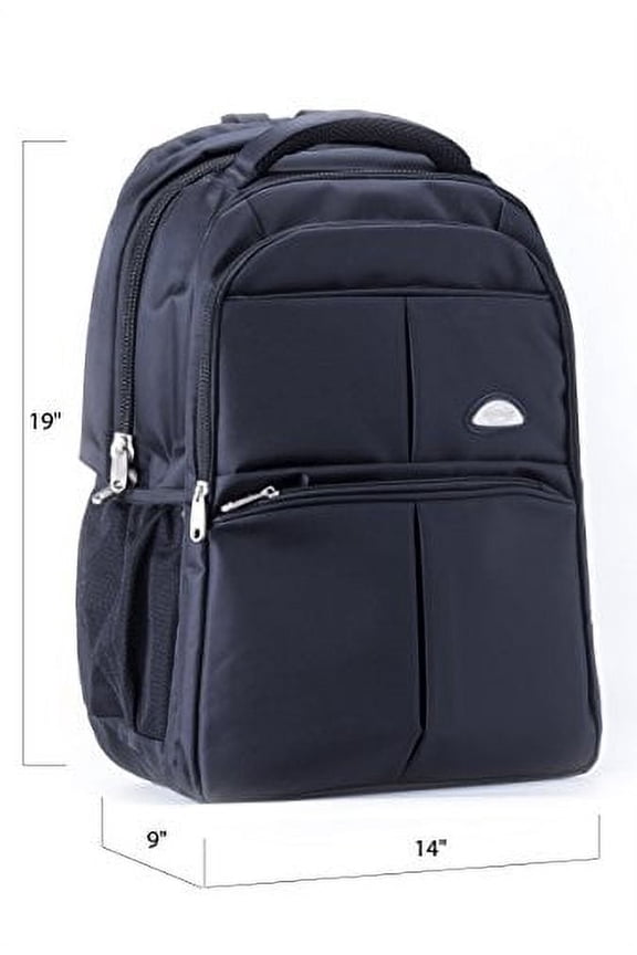 Black Laptop Computer Backpack, Multi-functional bag-Lightweight Backpack, Convertible Accessory Messenger Bag/Ergonomic Straps