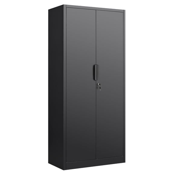 Office File Cabinets 72-Inch 2-Door File Cabinet with Lock, 4 Adjustable Shelves, Heavy-Duty Steel Construction, for Commercial Office, Home Office, Legal Size & Letter File Storage, Organization Ca