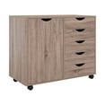 thumbnail image 1 of Office File Cabinets Wooden File Cabinets for Home Office Lateral File Cabinet Wood File Cabinet Mobile File Cabinet Mobile Storage Cabinet Filing Storage Drawer by Naomi Home-Color:Vintage Oak,Size:5, 1 of 4