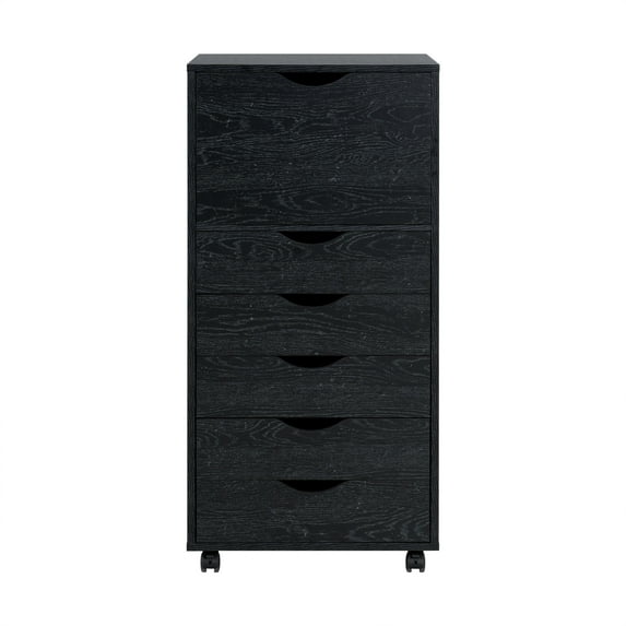 Office File Cabinets Wooden File Cabinets for Home Office Wood File Cabinet Mobile File Cabinet Mobile Storage Cabinet Filing Storage Drawer by Naomi Home-Color:Distressed Black,Size:6 Drawer