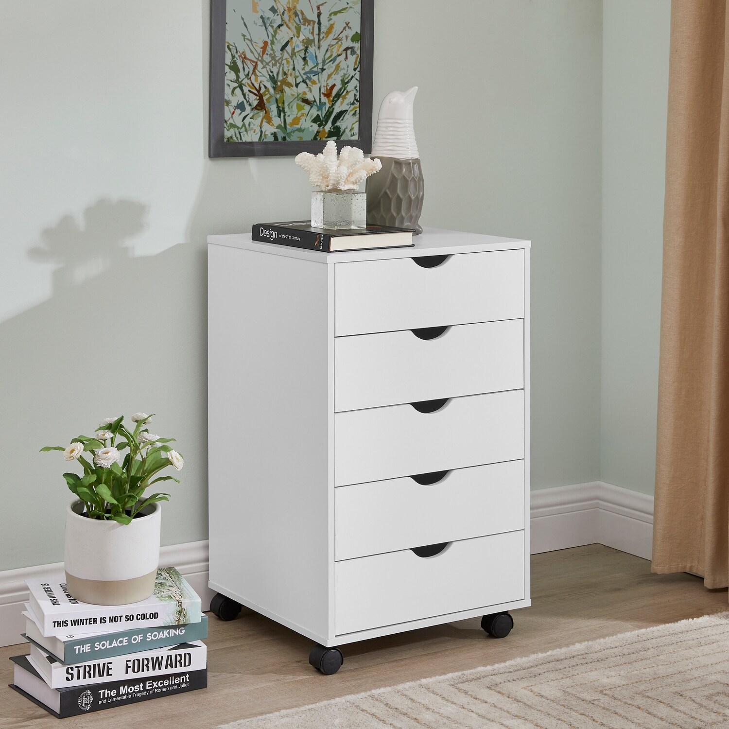 Office File Cabinets Wooden File Cabinets Lateral File Cabinet Wood File Cabinet Mobile File Cabinet Mobile Storage Cabinet White - image 1 of 5