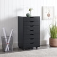 thumbnail image 1 of Naomi Home Debbie 7-Drawer Office File Storage Cabinet with Wheels, Grey Black, 1 Unit, 1 of 5
