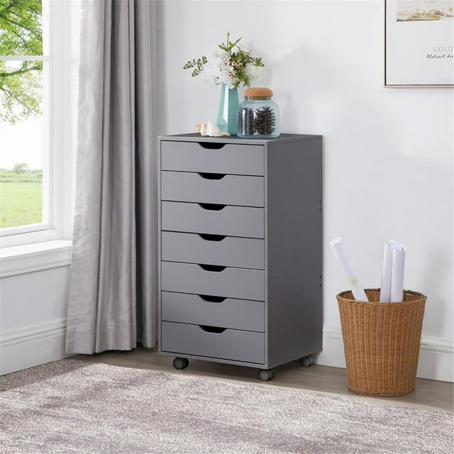 Office File Cabinets Wooden File Cabinets for Home Office Lateral File Cabinet File Cabinet Mobile Storage Drawer Cabinet - Grey Grey