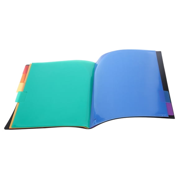 CIMAXIC Black Heavy Duty Plastic File Folder with Pockets for File Storage and Document Organization 10.25 x 12.5 inches