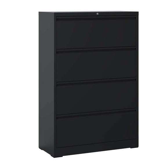 Office Filing Cabinet with 4 Drawers | High Load Capacity up to 440 LBS | Metal Build with Power Coating | Avoids Single-Drawer Locking Hassle