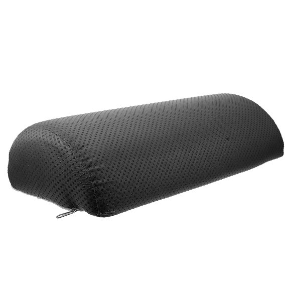 Office Footrest Cushion Black Semi Cylindrical Pillow for Foot Leg and Knee Relaxation