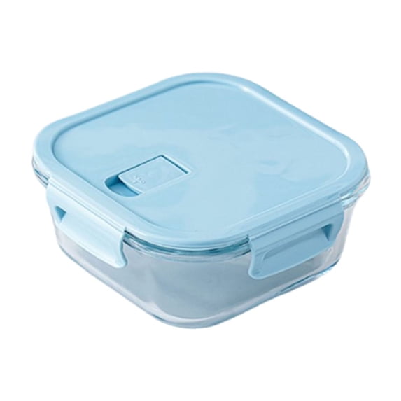 Office Fresh-keeping Glass Bento Box, Microwave Safe Heated Lunch Box, Divided Meal Prep Container, Portable Food Storage for Work, Leakproof Reusable