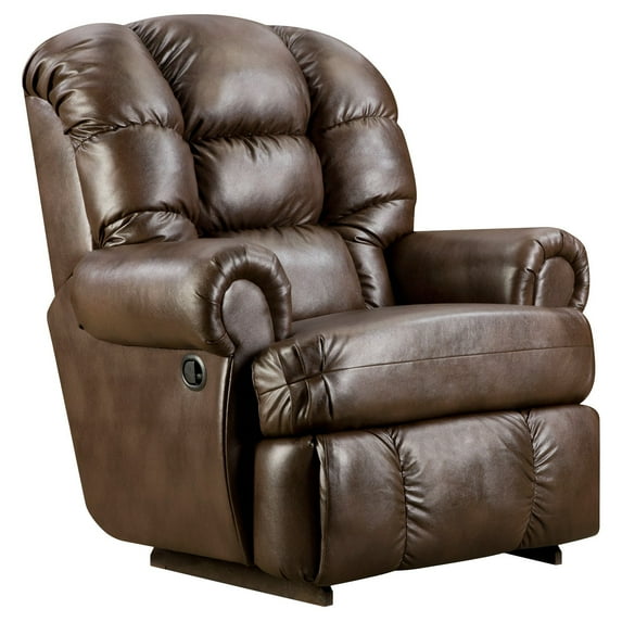 Office Furniture in a Flash Big and Tall 350 lb. Capacity Loggins Espresso Leather Recliner