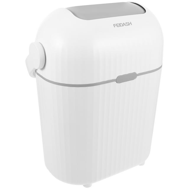 Office Garbage Can Plastic Trash Bin Diaper Seal Deodorant Bins Home