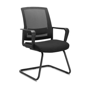 Office Guest Chair with Lumbar Support Mid Back Mesh Space Air Grid Series Reception Conference Room
