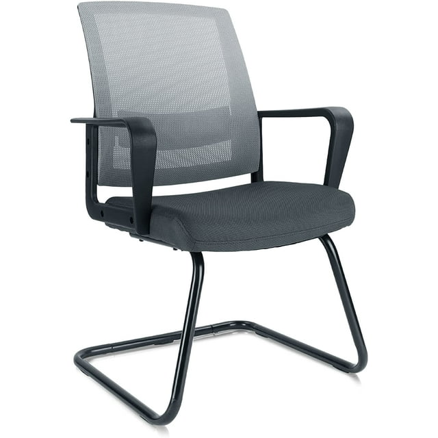 Office Guest Chair with Lumbar Support Mid Back Mesh Space Air Grid Series Reception Conference Room