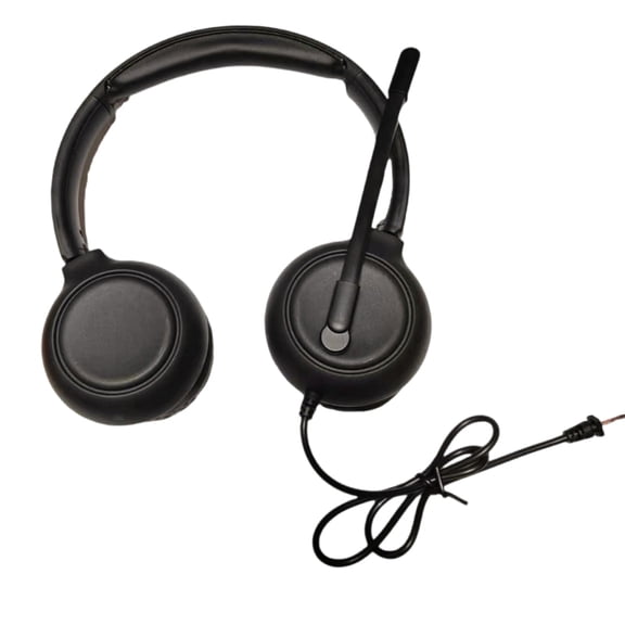 Office Headset with Enhances Safe Protections Soft PU Earpads Feature Comfortable Wear Wide Compatibility