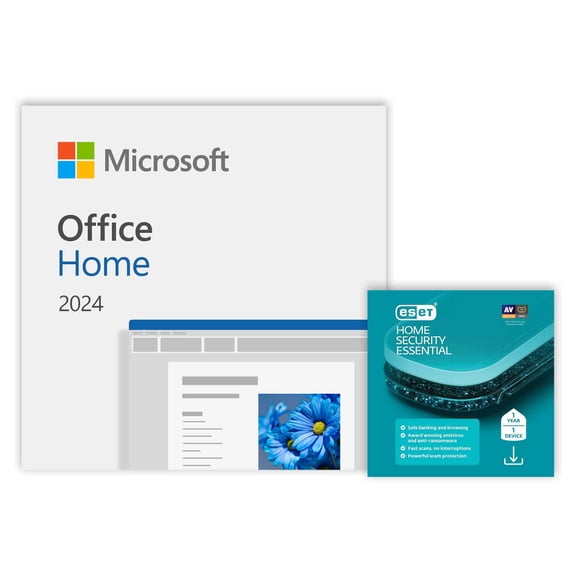 Office Home 2024 + ESET Home Security Essential 1-Year 1-Device Digital Download