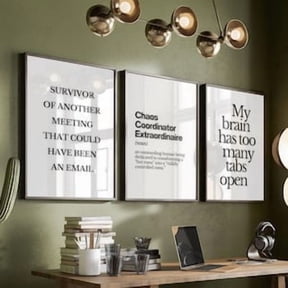 Office Humor Wall Art Set of 3 Funny Office Print Sarcastic Workplace Signs Office Cubicle Decor Sarcasm Quotes for Work Humor Art, Poster Only