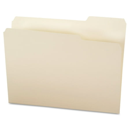 Office Impressions File Folders, 1/3 Cut Top Tab, Letter, Manila, 100/Box