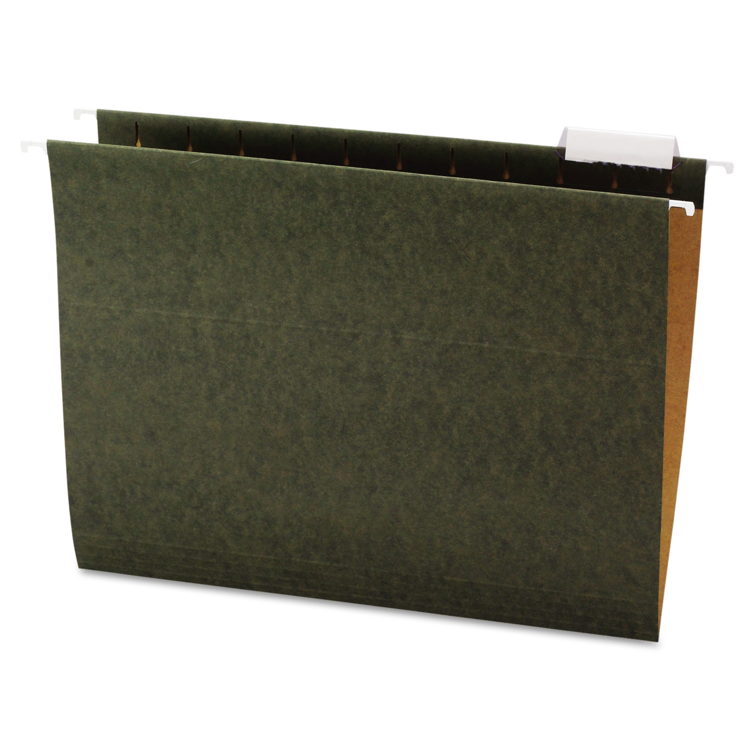 Office Impressions Hanging File Folders, 1/5 Tab, 11 Point Stock, Letter, Standard Green, 25/Box - image 1 of 2