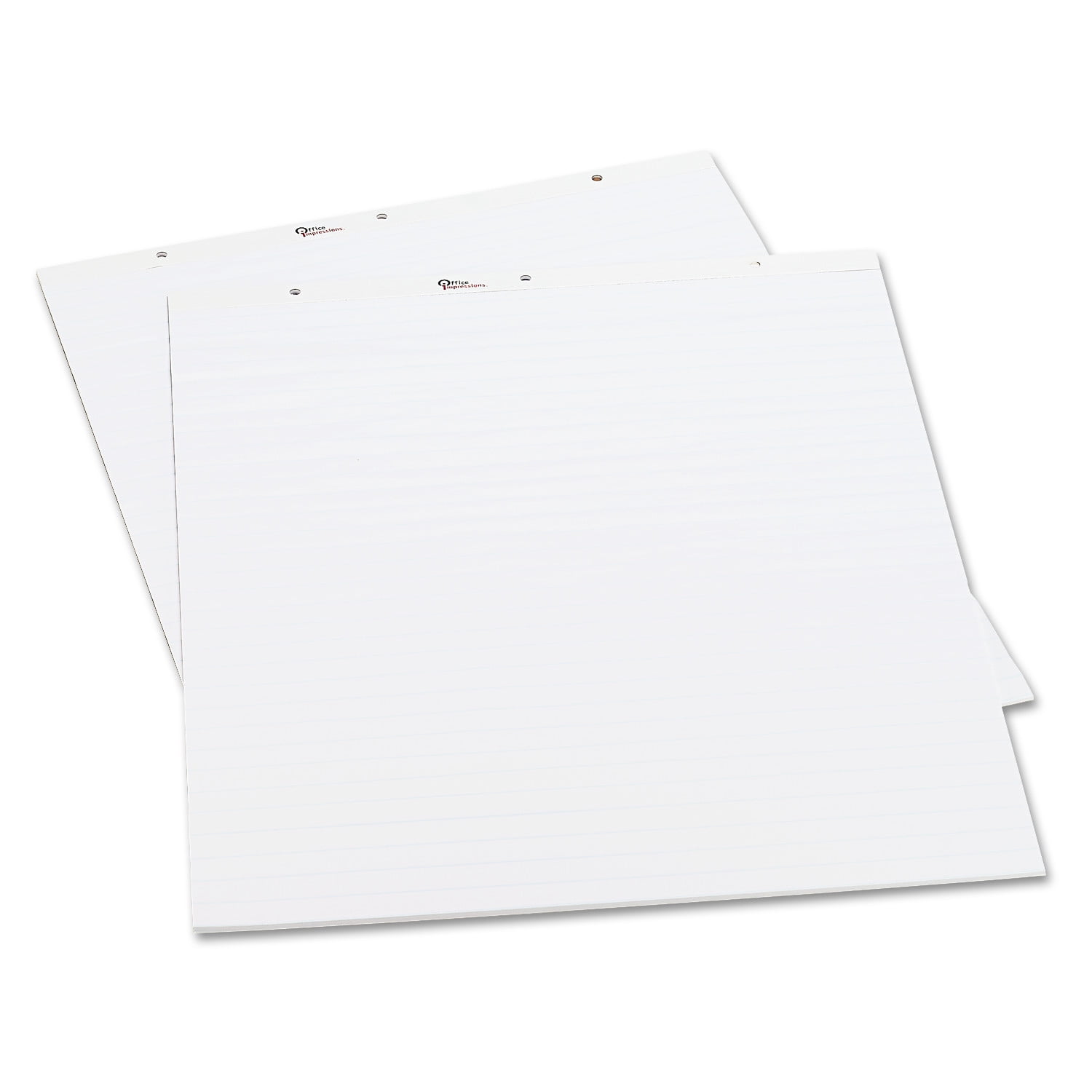 Office Impressions Perforated Easel Pad, Ruled, 27" x 34", WE, 2 50Sheet Pads/Carton