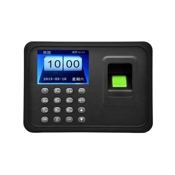 Office Intelligent Password Attendance Machine Biometric Fingerprint Employee Checking-in Recorder DC 5V Time Attendance Clock