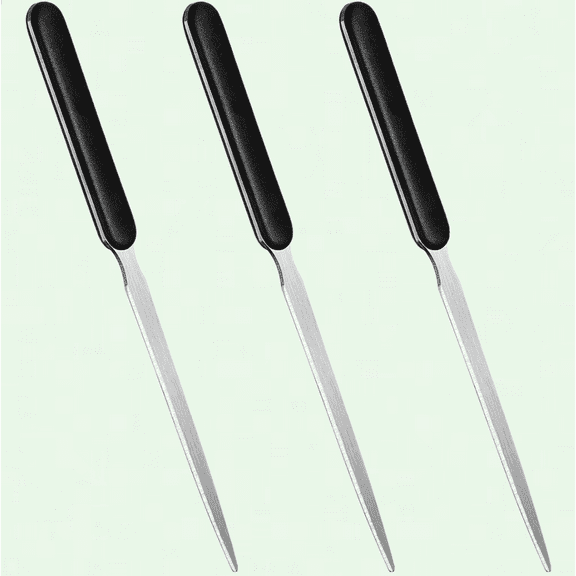 Office Letter Opener Set of 3, Stainless Steel Hand Envelope Slitter with Humanized Grip Handle, Lightweight Open Letter Knife, Staple Removal Tool for School Office Home