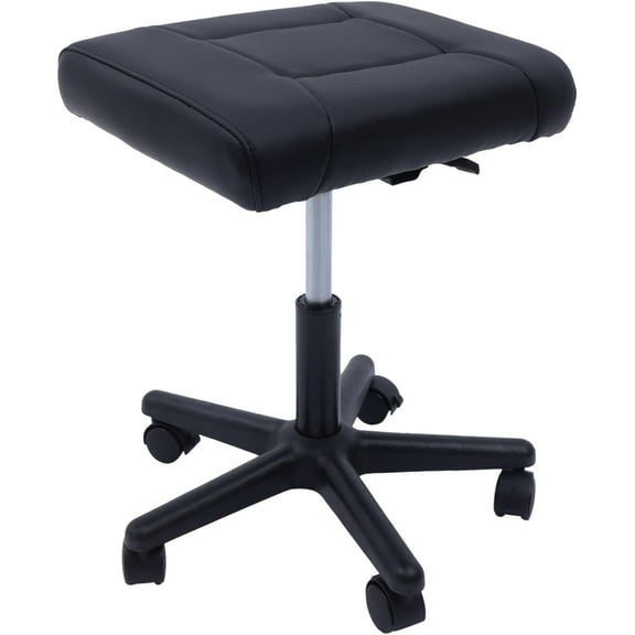 Office Lift Footrest Rolling Swivel Stool,Rolling Leg Rest Footrest Ottoman Stool, Adjustable Height Rolling Stool Footstool with Plastic,Computer Foot Rest Under Desk for Office, Spa,Salon (TypeB)