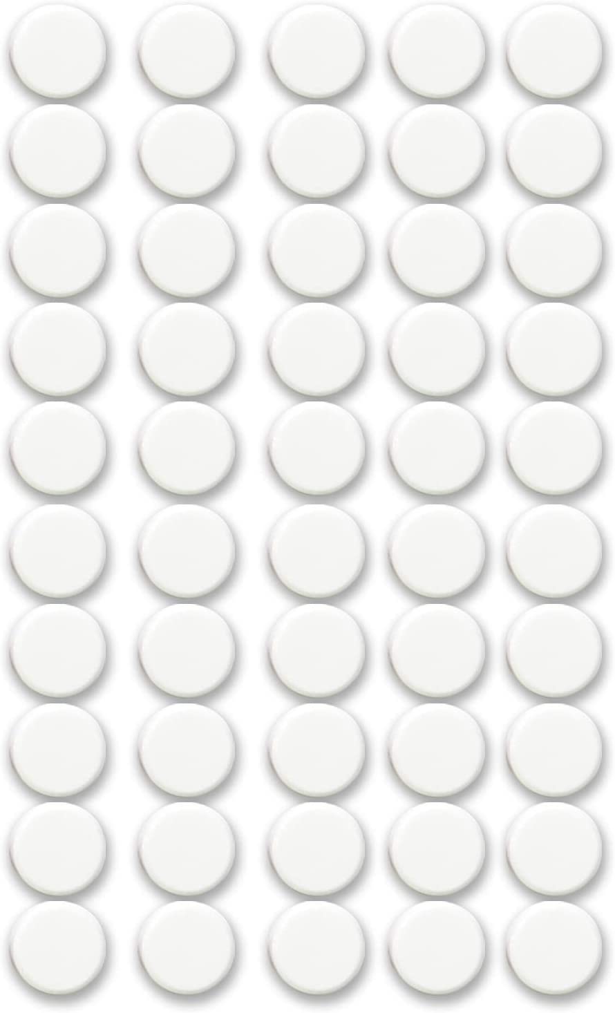 Office Magnets 50 Pack, Heavy Duty Round Refrigerator Whiteboard Locker  Magnets (White)