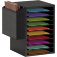 thumbnail image 1 of Office Mail Sorter, Wooden Paper Organizer With Storage Bag, 10 Tier Adjustable Classroom Mailbox, Removable Classroom Organization, Teacher Desk Organization for Office, Study, Black, 1 of 16