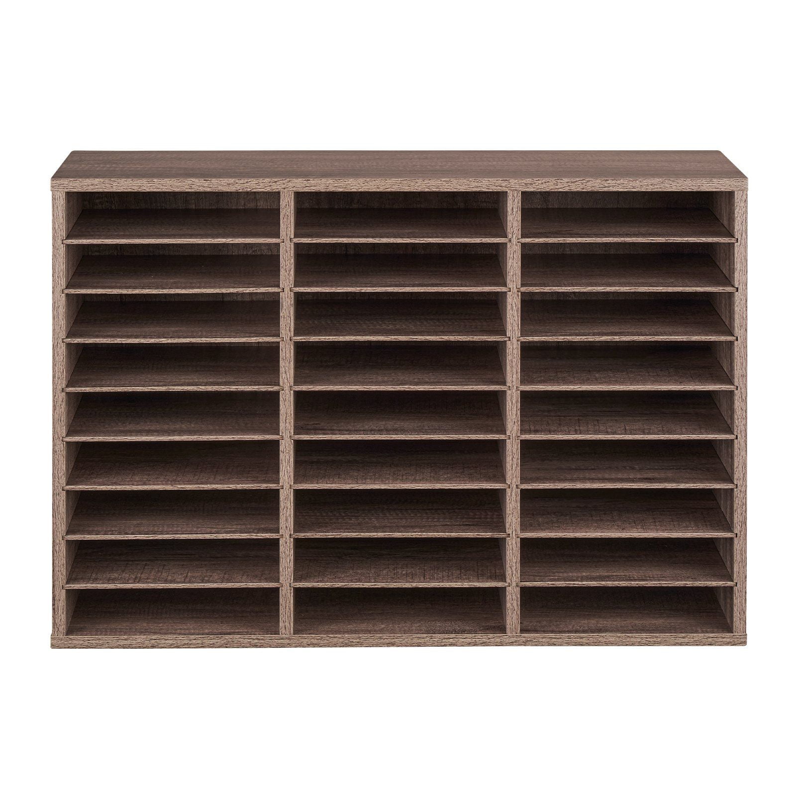 Office Mailbox System, 27-Section Wooden File Organizer - Modular Shelf ...