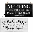 Office Meeting Privacy Decor 12 x 8 Inch - Meeting in Progress Double ...