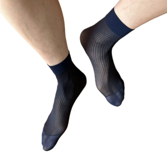 Office Mens Silk Dress Socks Solid Color Breathable Comfortable Short Ankle Socks for Business Professional Formal Use