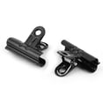thumbnail image 1 of Office Metal Spring Loaded Document File Clamps Bulldog Clip Black 2pcs, 1 of 3