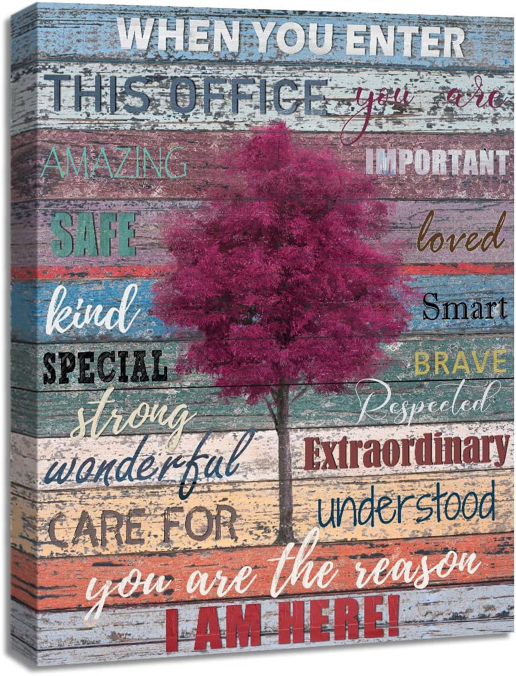 Office Motivational Canvas Wall Art for Women Affirmations Wall Decor ...