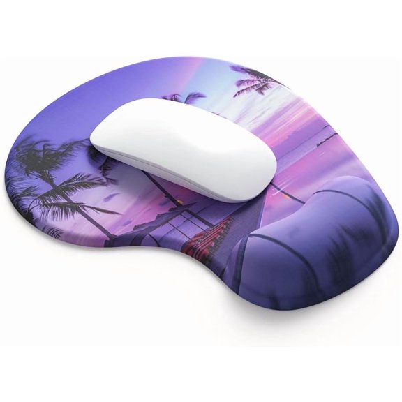 Office Mousepad with Gel Wrist Support - Ergonomic Gaming Desktop Mouse Pad Wrist Rest - Design Gamepad Mat Rubber Base for Laptop Computer -Silicone Non-Slip Special-Textured Surface (01Pink)