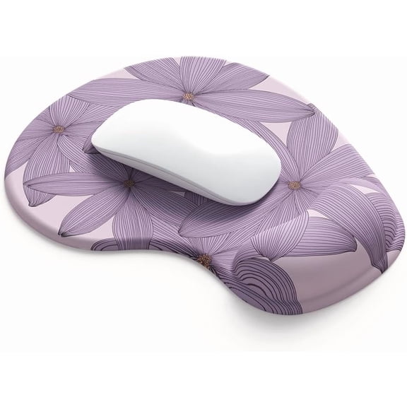 Office Mousepad with Gel Wrist Support - Ergonomic Gaming Desktop Mouse Pad Wrist Rest - Design Gamepad Mat Rubber Base for Laptop Computer -Silicone Non-Slip Special-Textured Surface (01Pink)