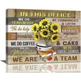 thumbnail image 1 of In This Office Nurse Wall Art Inspirational Quotes Therapist Medical Teamwork Nursing Gifts Sunflower Pictures Wall Decor We Are A Team Canvas Painting Prints Decorations Framed for School 16"x12", 1 of 1