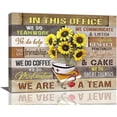 thumbnail image 1 of In This Office Nurse Wall Art Inspirational Quotes Therapist Medical Teamwork Nursing Gifts Sunflower Pictures Wall Decor We Are A Team Canvas Painting Prints Decorations Framed for School 16"x12", 1 of 6