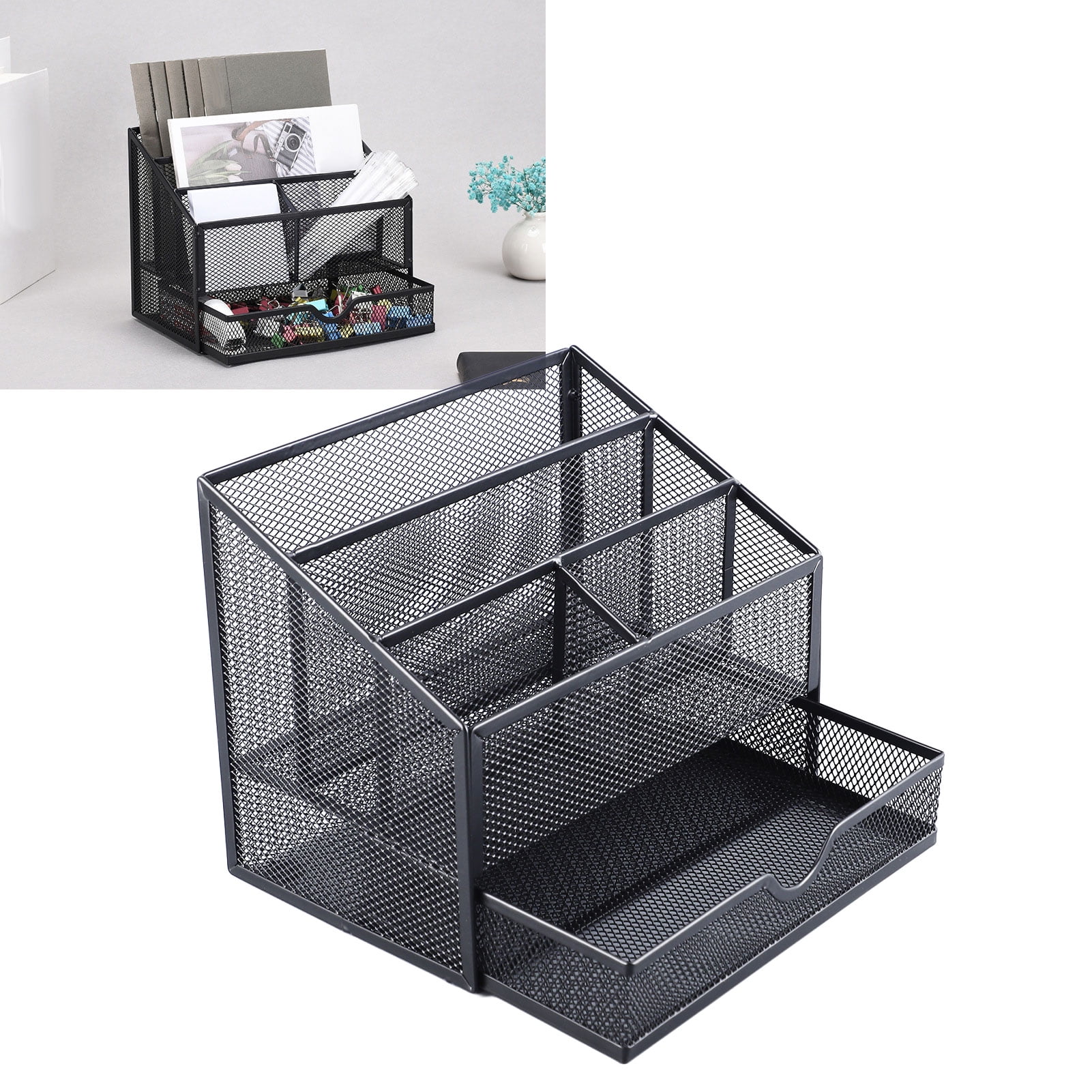 Office Organiser, Office Table Organiser Multifunctional Metal Mesh