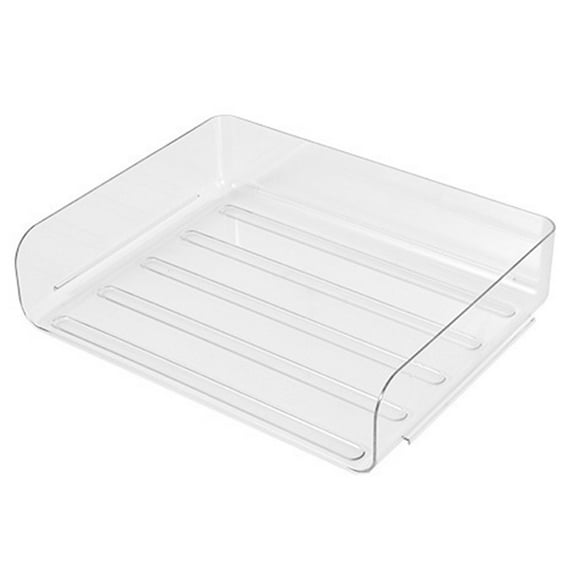Office Organization and Storage, PET Letter Tray Desk Organizer, Stackable Document Organizer for Notes, Pens, File Paper, Desk-Transparent-Transparent