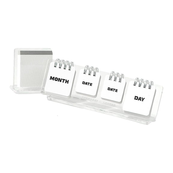 7829 Artistic Desktop Perpetuals Calendar Shatterproof Acrylic for Professional Space