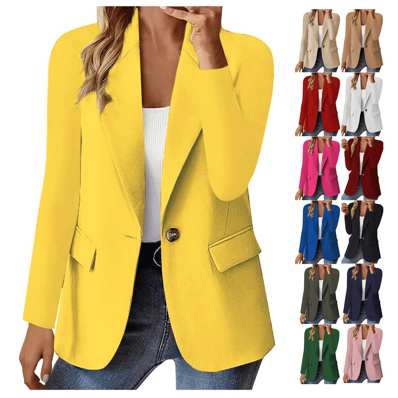 アウターその他 HEBE STUDIO Woman Blazer Multicolor Hybrid & Company Women's Casual Work Office Elegant Open