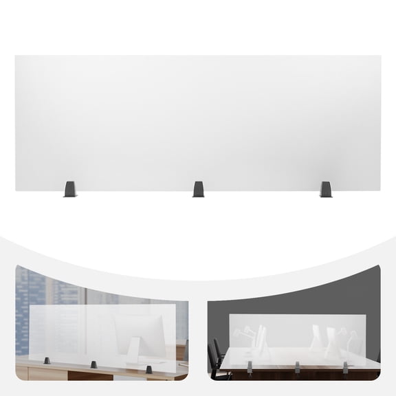 Office Partition, Desk Divider, Desktop Privacy Panel for Classrooms, Offices, Reception Stations, Grocery Stores, and More (60*22*2in)