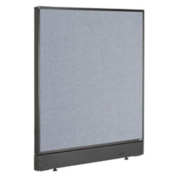 Office Partition Panel with Pass-Thru Cable - Blue - 36.25 x 46 in.