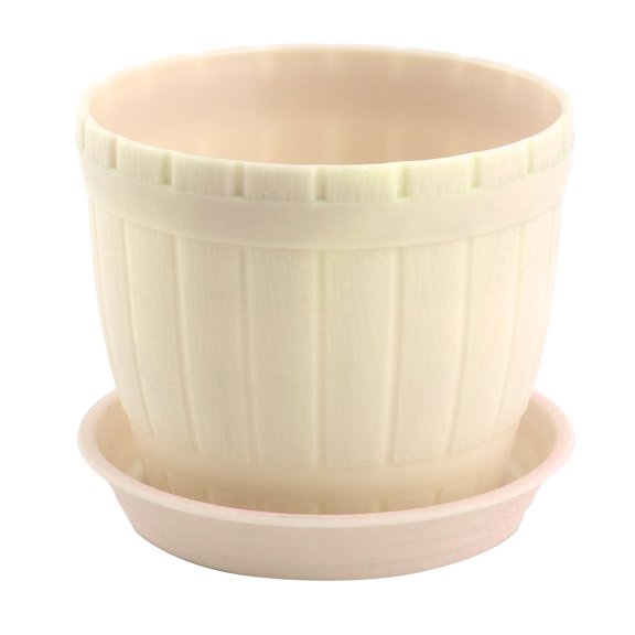 Office Plastic Desktop Adornment Plants Cactus Planting Pot Flowerpot Beige for Christmas