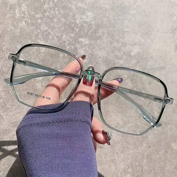 Office Portable PC Men Women Optical Spectacle Eyeglass Eye Protection Square Eyeglasses Frame Eyewear Anti-Blue Light Glasses Computer Goggles BLUE